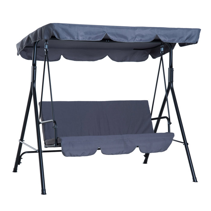 Higham Steel Fabric Outdoor Canopy Porch Swing Canopy