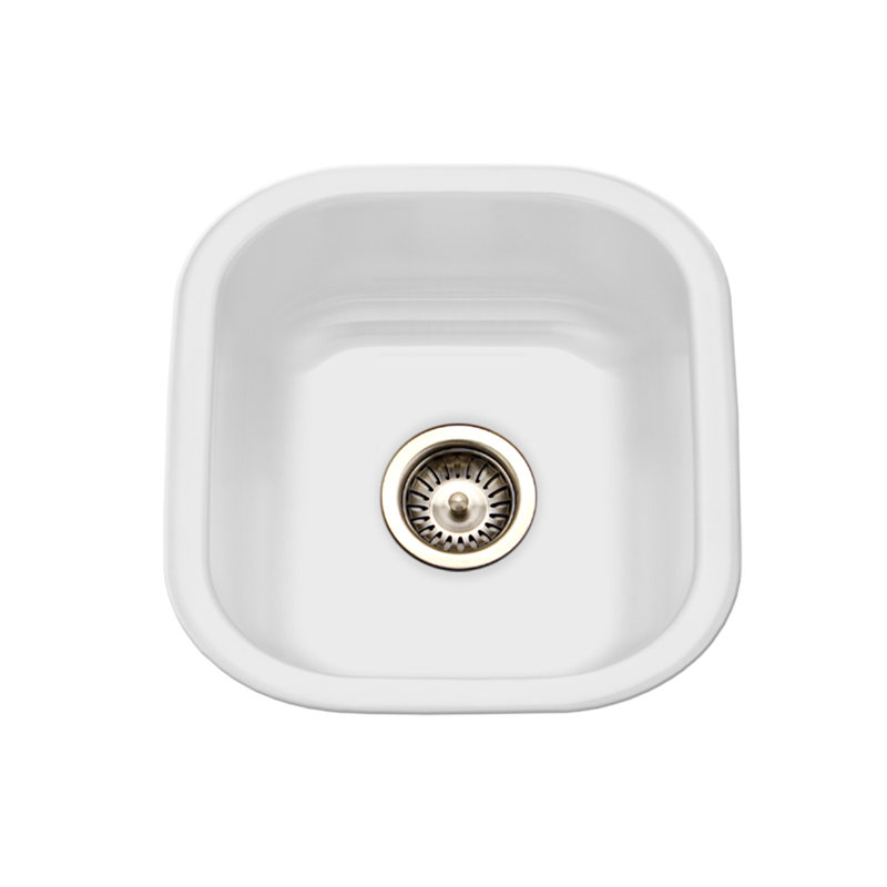 Porcela 15 59 L X 17 32 W Porcelain Enamel Steel Undermount Bar Porcela 15 59 L X 17 32 W Porcelain Enamel Steel Undermount Bar Sink