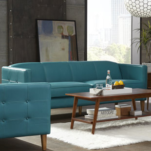 Teal Leather Sofa Wayfair Ca Miami Leather Sofa