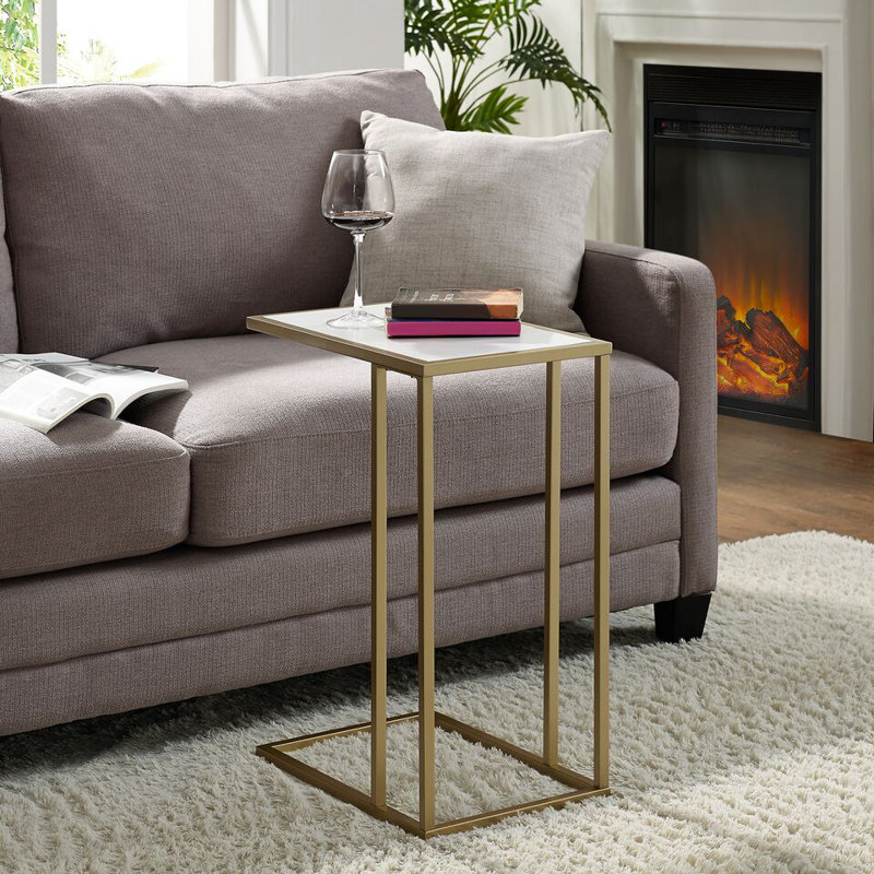 brayden studio jorgensen asymmetrical modern end table & reviews