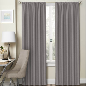 Dunstable Solid Room Darkening Thermal Rod Pocket Curtain Panels (Set of 2)