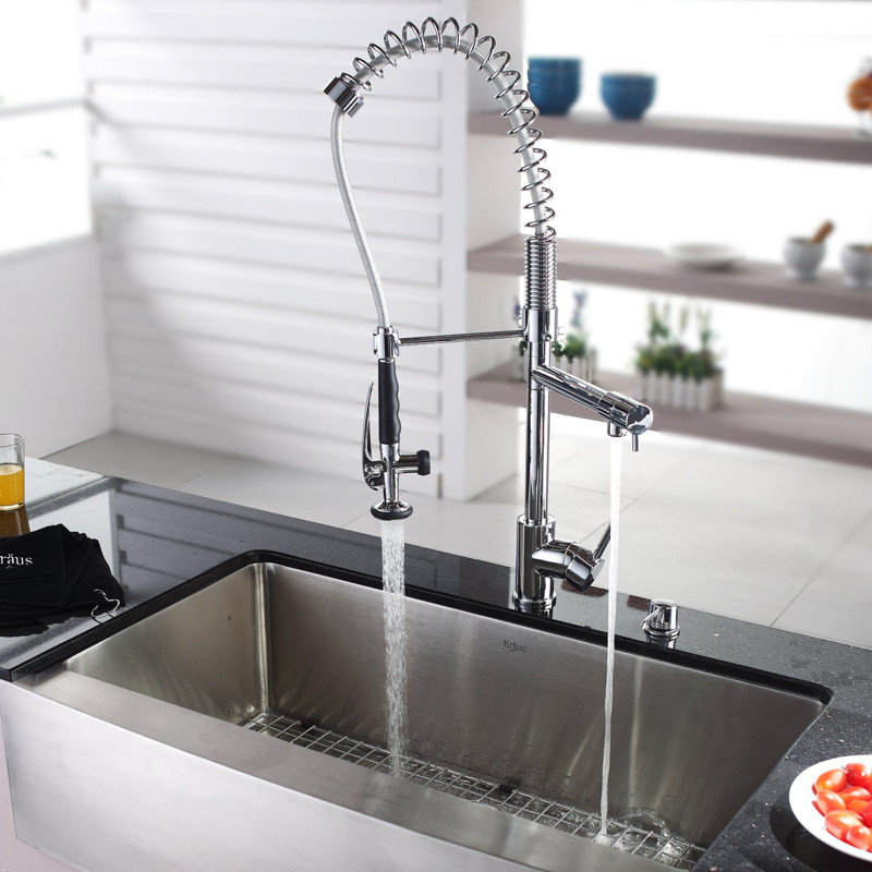 Khf200 36 Kpf1602 Ksd30ss Ch Kraus L X 21 W Farmhouse Kitchen Khf200 36 Kpf1602 Ksd30ch L X 21 W Farmhouse Kitchen Sink With Faucet And Soap Dispenser