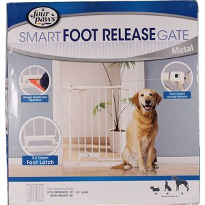 Foot Release Metal Dog Gate