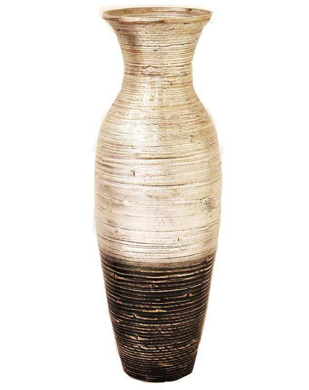 Red Barrel Studio Silver/Black Bamboo Floor Vase & Reviews Wayfair