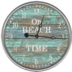 On Beach Time Circular  Wall Clock