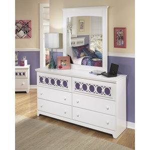 Benjamin 6 Drawer Double Dresser with Mirror by Viv + Rae