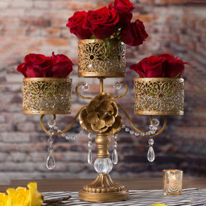 Davida 3-Pillar Metal Candle Holder