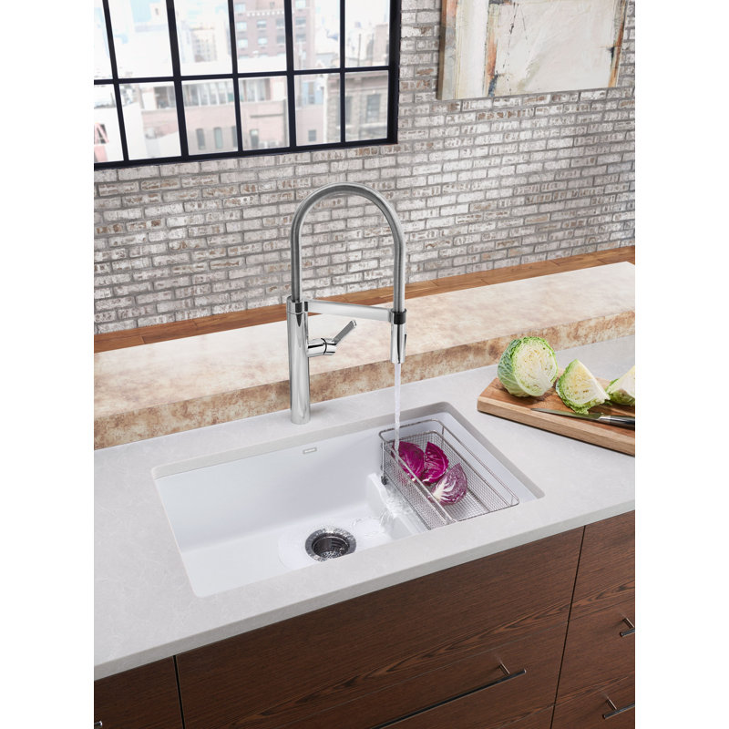 Blanco Precis Cascade 29" L X 18" W Undermount Kitchen Sink with Colander & Reviews Wayfair