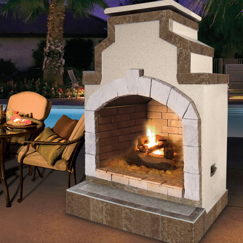 Cal Flame Propane Gas Outdoor Fireplace & Reviews Wayfair