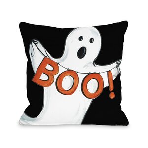 Halloween Ghost Boo Throw Pillow