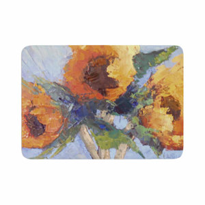 Carol Schiff Sunflower Trio Floral Memory Foam Bath Rug