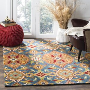 Cranmore Hand-Tufted Brown/Blue Area Rug