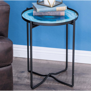 Metal And Gl Accent Table Wayfair Metal Gl End Table