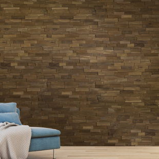 Reclaimed Wood Tile For Walls Wayfair Solid Wood Wall Paneling In Dark
