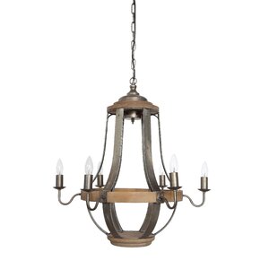 Country 6-Light Candle-Style Chandelier