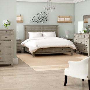 King Platform Bedroom Sets You Ll Love Wayfair Vasilikos Solid Wood Construction Platform 6 Piece Bedroom Set