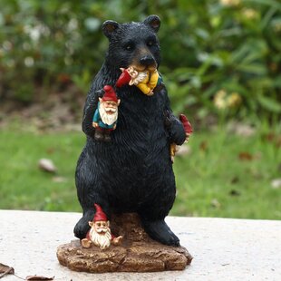 View Gnomes in Trouble with Bear Statue