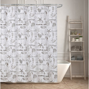 Nautical Shower Curtains You Ll Love Wayfair Beach Life Inspired Shower Curtain