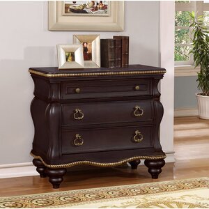 Glam Style 3 Drawer Bombe Chest