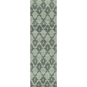 Allen Hand-Tufted Teal Area Rug