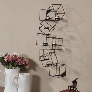 Architectural Cubic Wall Metal Tealight Holder