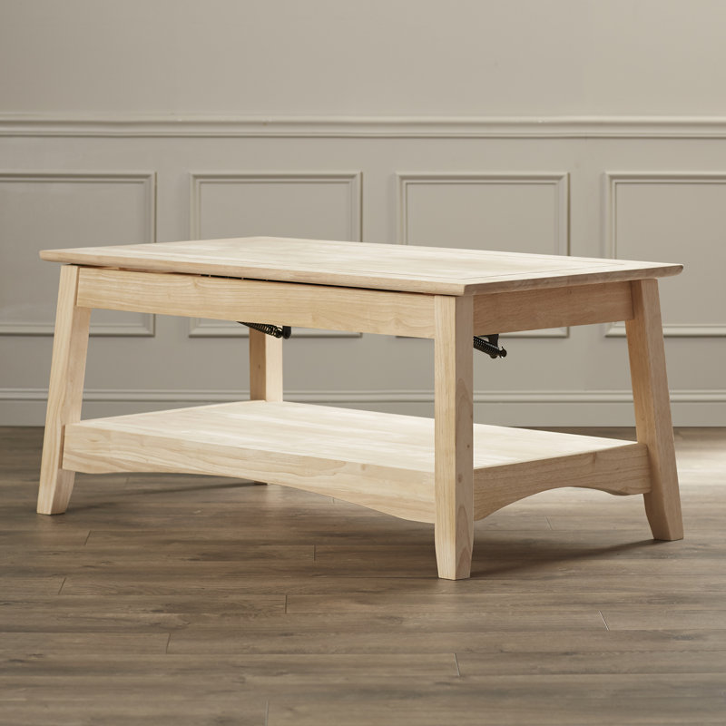 International Concepts Unfinished Wood Ay Coffee Table With Lift Unfinished Wood Ay Coffee Table With Lift Top