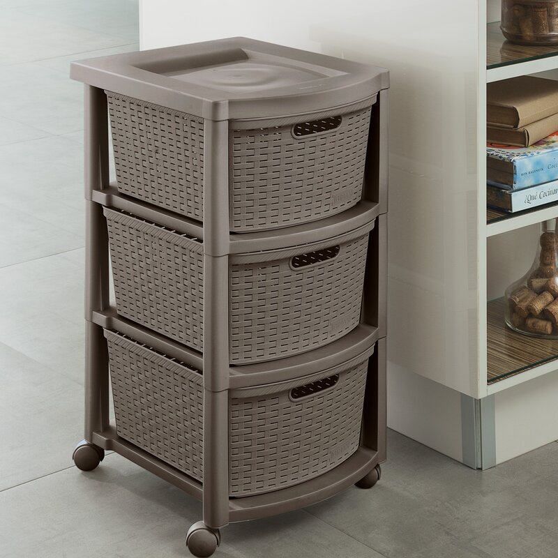 Rebrilliant Berrian 3 Drawer Rolling Storage Chest ...