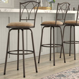 Farmhouse Bar Stools Birch Lane Frankfort Adjule Swivel Bar Stool Set Of 3