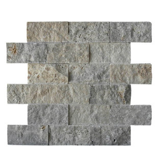 Splitface Tile You Ll Love Wayfair 2 X 4 Natural Stone Mosaic Splitface Tile In Silver
