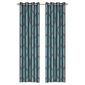 Pruitt Geometric Sheer Grommet Curtain Panels (Set of 2)