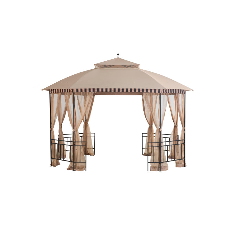 Sunjoy Meijer 10 Ft. W x 12 Ft. D Steel Patio Gazebo & Reviews Wayfair