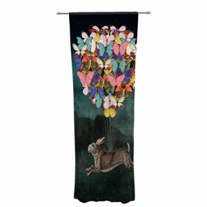Suzanne Carter Cross Country Decorative Wildlife Sheer Rod Pocket Curtain Panels (Set of 2)