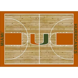 NCAA College Home Court Miami Novelty Rug