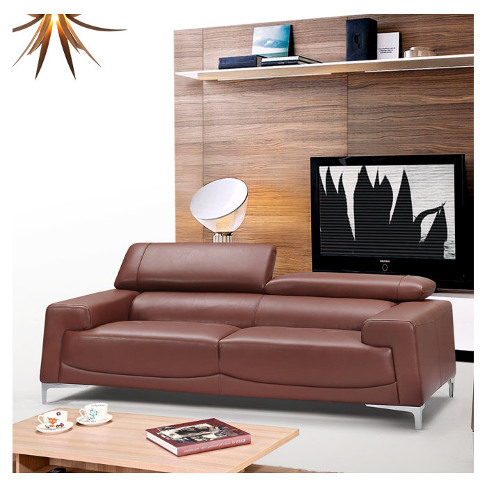 Tipton Modern Saddle Leather Sofa