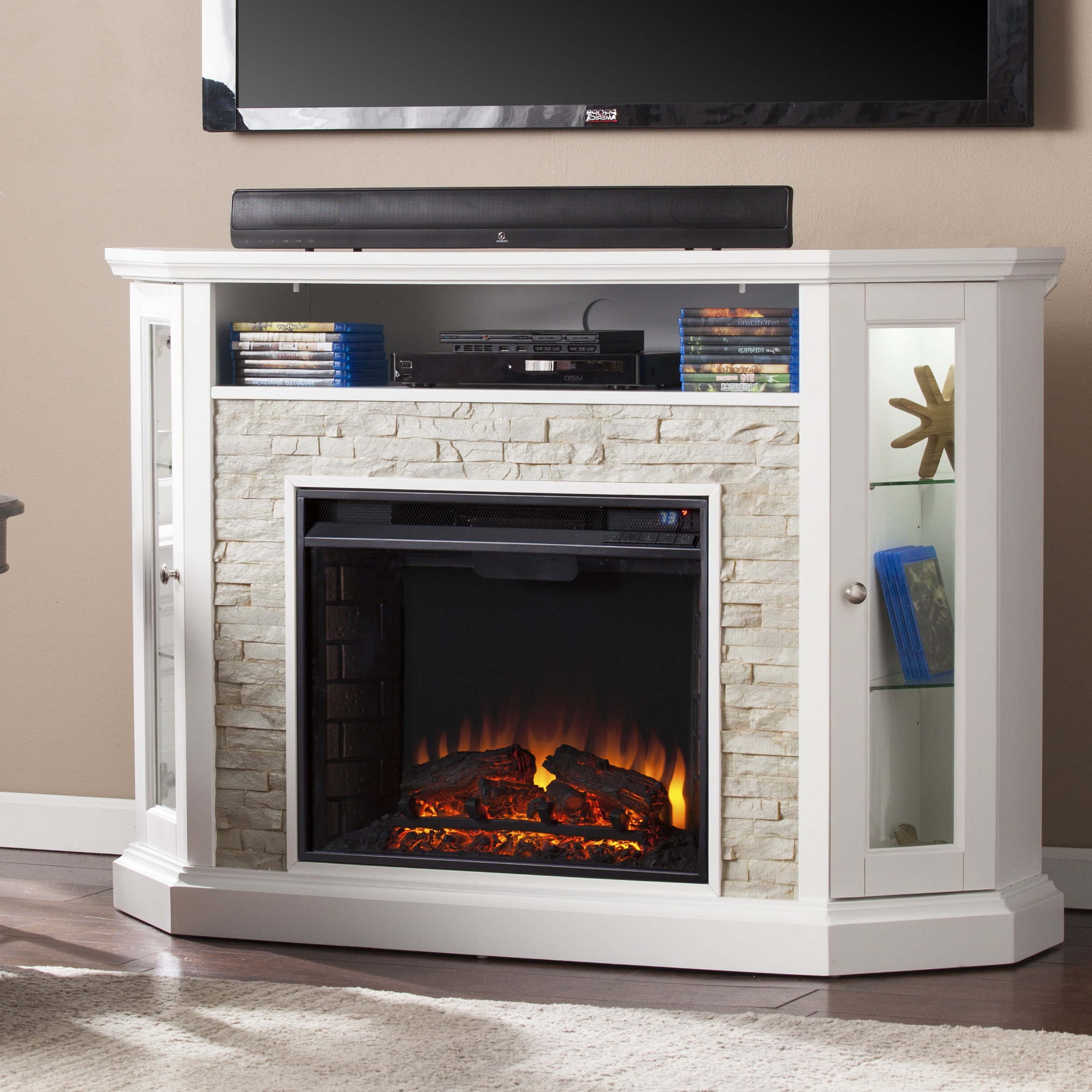 Alcott Hill Montpelier Tv Stand For Tvs Up To 50 With Fireplace