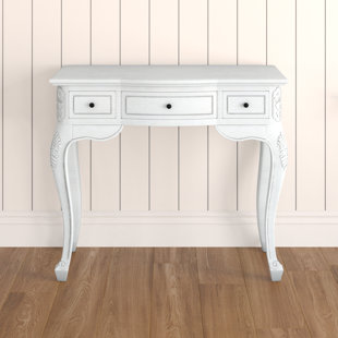 Antique White Vanity Desk Wayfair Soliz Hand Carved Wood Antique Vanity Desk
