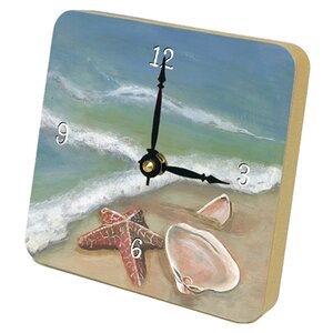 Ocean's Shells Beach Tiny Times Desk Clock