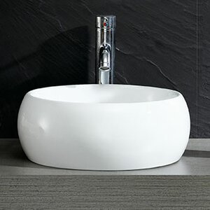Modern Ceramic Circular Vessel Bathroom Sink