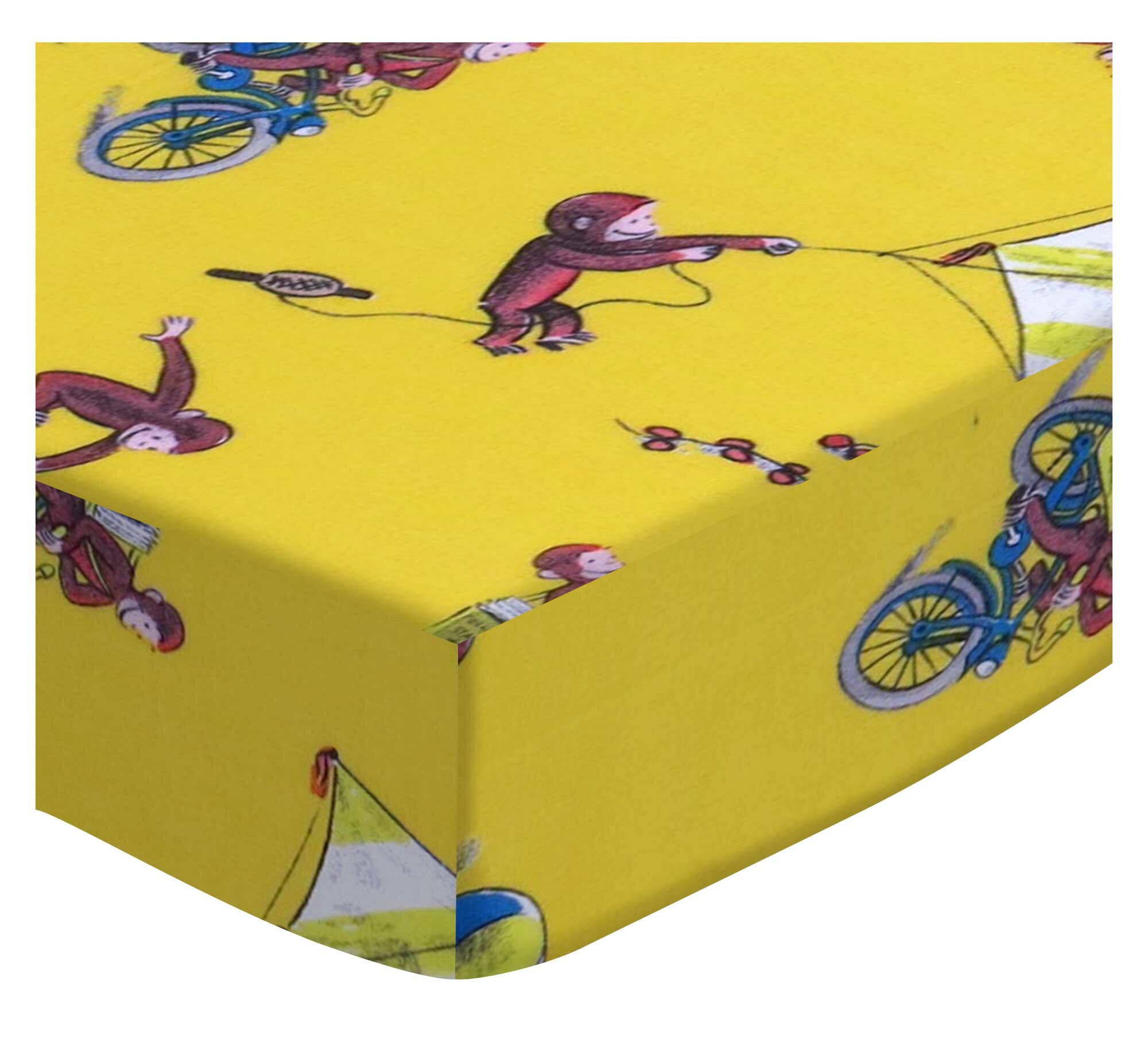 Sheetworld Curious George Fun Fitted Crib Sheet Wayfair Ca