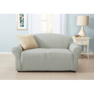 Darla Cable Knit Box Cushion Loveseat Slipcover