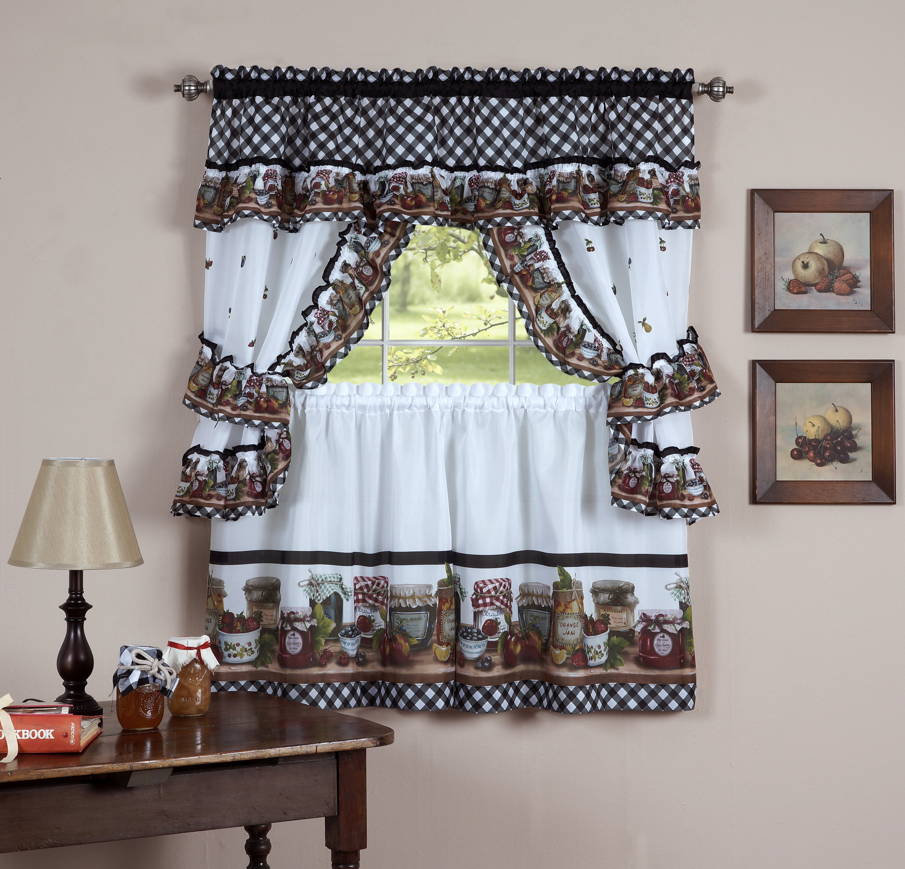 August Grove Guimauve Mason Jar Cottage Kitchen Window Treatment Set August Grove Guimauve Mason Jar Cottage Kitchen Window Treatment Set Reviews Wayfair