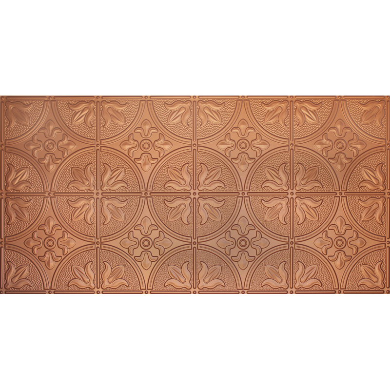 Global Specialty Products Glue Up Traditional 2 X 4 Tin Ceiling Global Specialty Products Glue Up Traditional 2 X 4 Tin Ceiling Tile In Copper Reviews Wayfair
