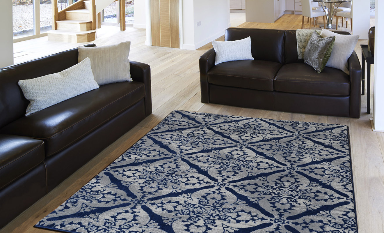 Andover Mills Anzell Blue/Gray Area Rug & Reviews Wayfair