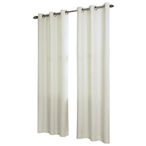 Anglia Solid Semi-Sheer Thermal Grommet Single Curtain Panel