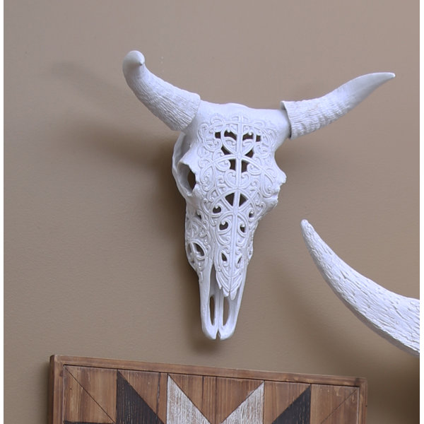 Bungalow Rose 17 Polyresin Bull Skull Wall Décor Wayfair