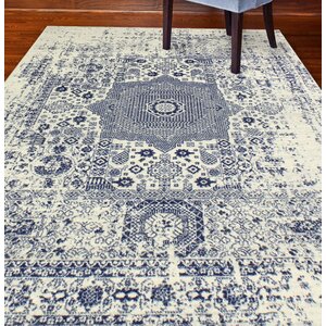 Riggs Ivory/Blue Area Rug