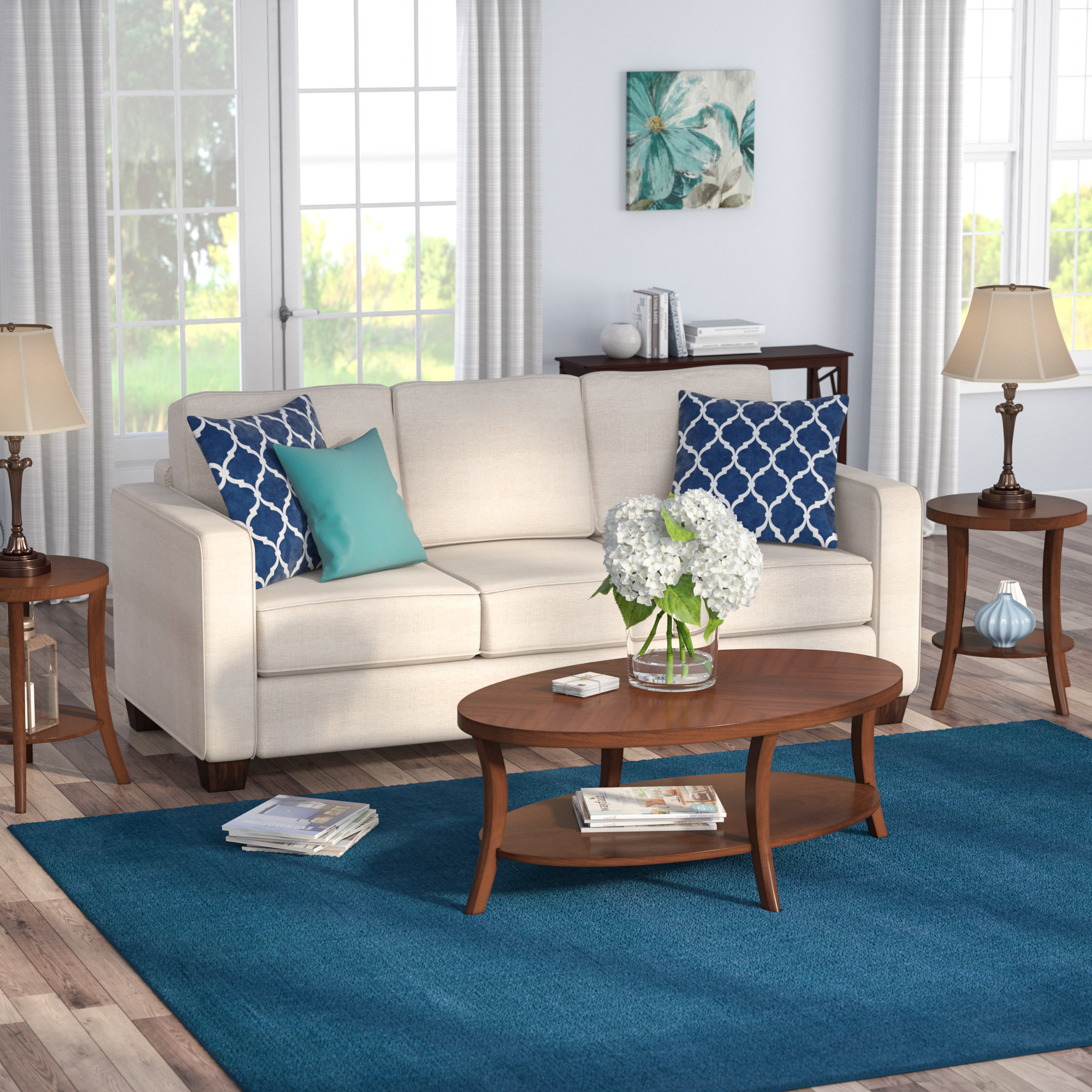 Wenona Transitional 3 Piece Coffee Table Set