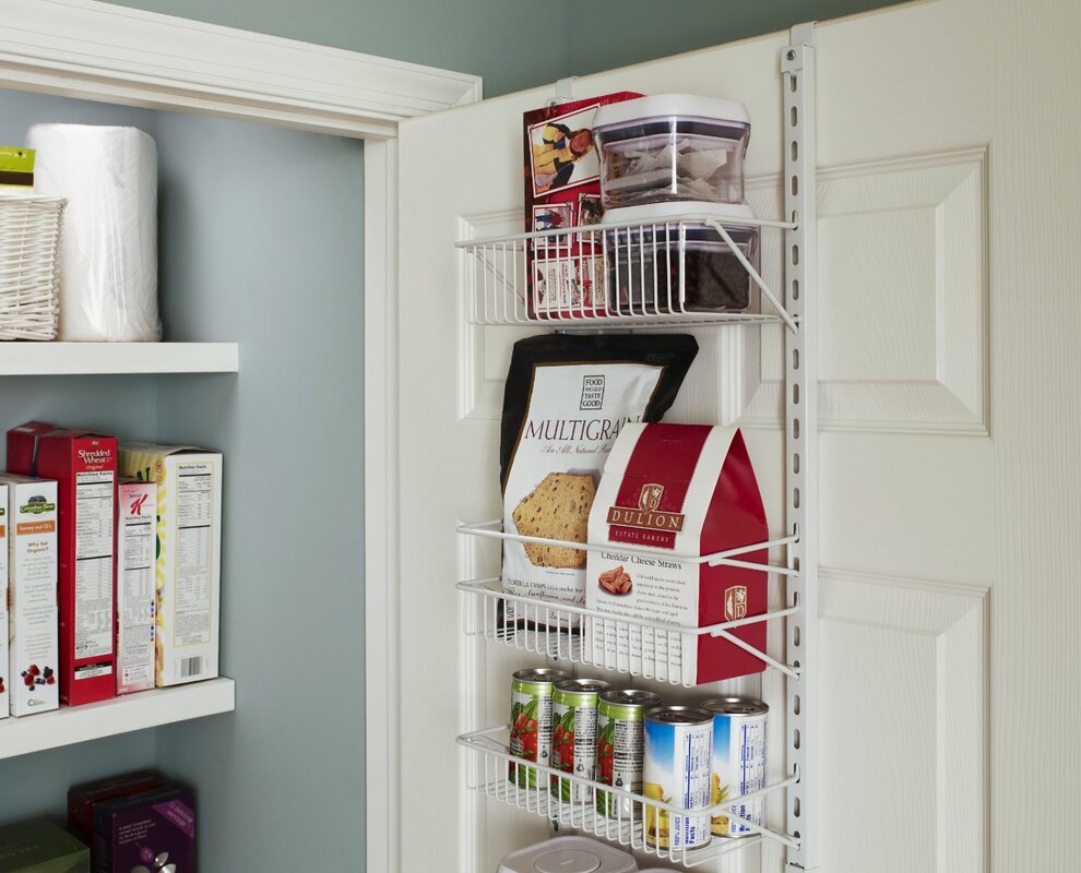 kitchen wall storage rack door