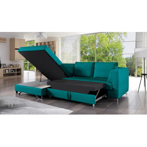 Shoalhaven Sleeper Corner Sectional with Pouf by Latitude Run