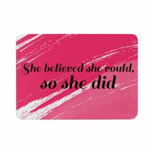 NL designs She Did Illustration Memory Foam Bath Rug